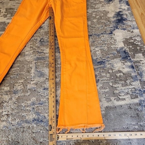 MNML Orange Men's B251 Flare Denim Jeans Men's size 30x32 Button fly - Picture 14 of 16